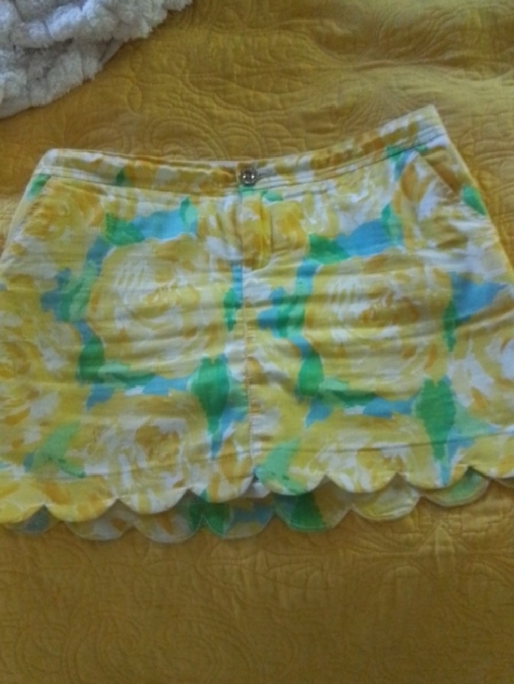 Lilly Pulitzer Yellow and Blue Skort